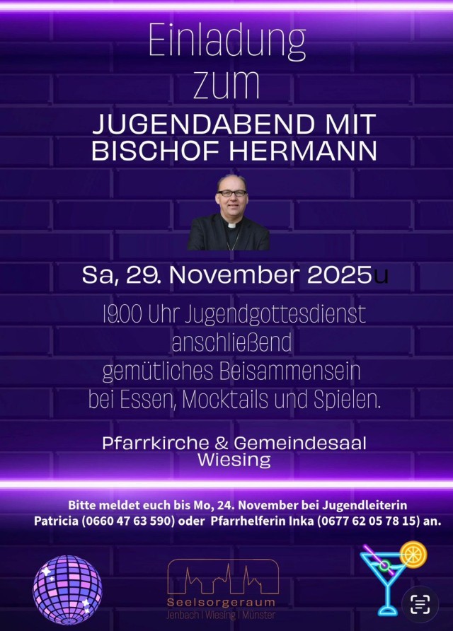 Jugendabend mit Bischof Hermann in Wiesing