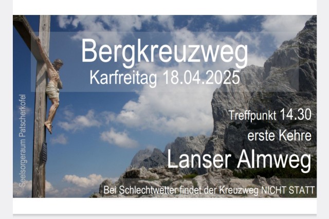 Bergkreuzweg am Karfreitag