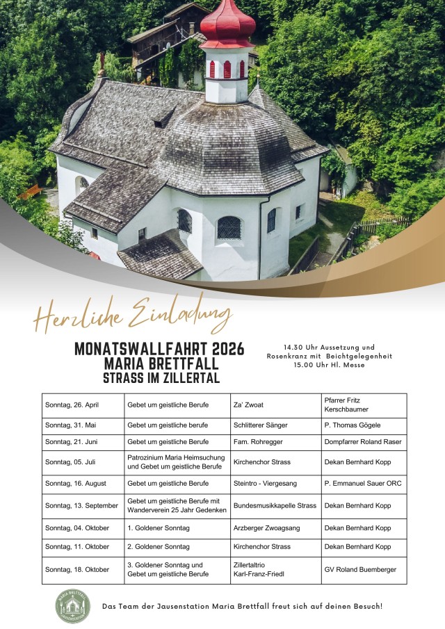 Monatswallfahrt 2026 Maria Brettfall
