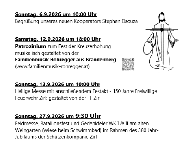 Besondere Messen im September