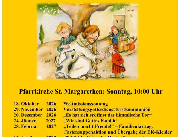 Termine Kinder- und Familiengottesdienste St. Margarethen