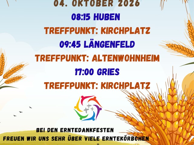 Erntedank, 4. Oktober 2026