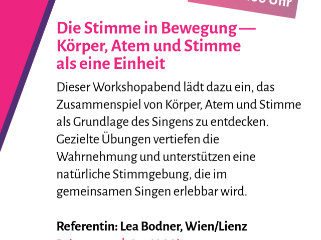 Die Stimme in Bewegung - Körper, Atem und Stimme als eine Einheit