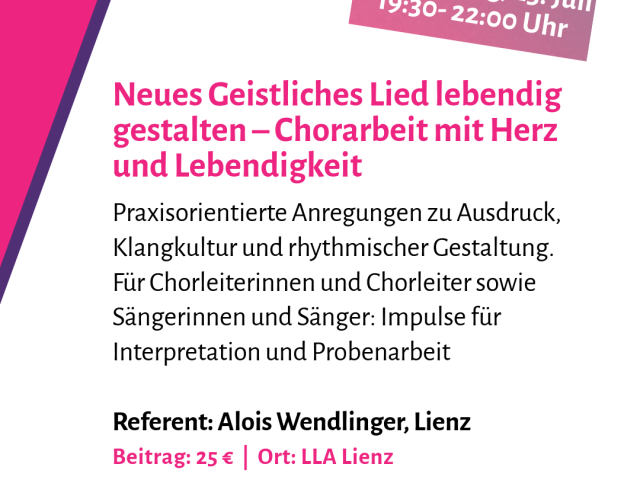 Neues Geistliches Lied lebendig gestalten – Chorarbeit mit Herz und Lebendigkeit