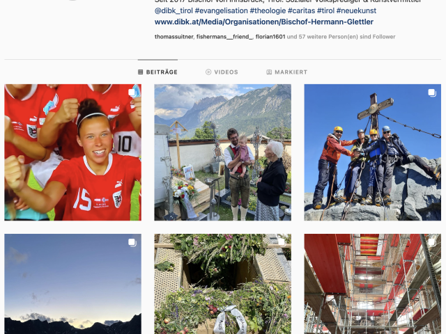 Bischof Hermann als erster heimischer Bischof über 1.000 Insta-Postings