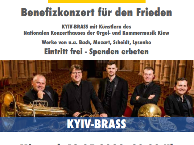 Brass for Peace in Ukraine: 18. Mai in der Jesuitenkirche