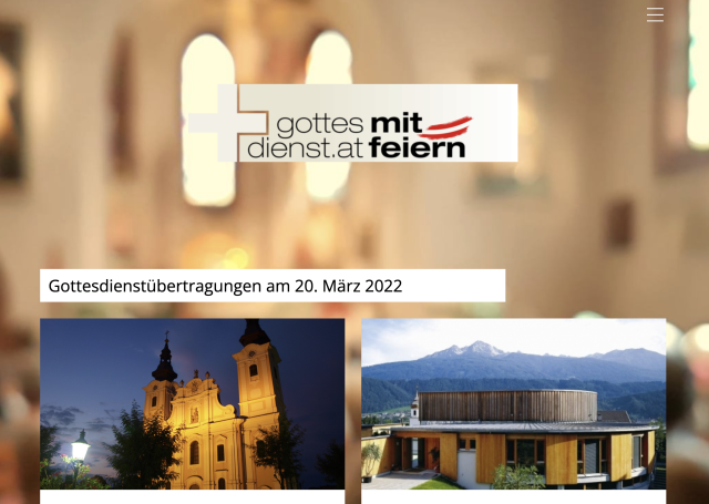 gottesdienst.at: Neue Website über Gottesdienst-Übertragungen