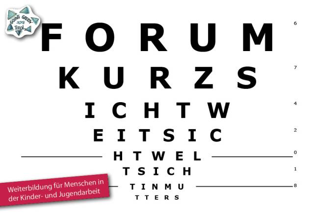 Forum 2018: Kurzsicht.Weitsicht.Weltsicht