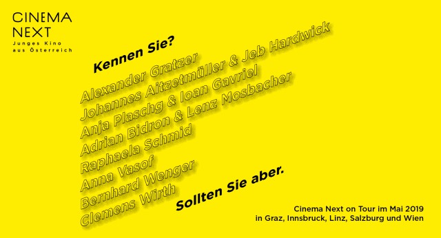 Veranstaltungstipp ::: Cinema Next ::: Do 15.5 19.00 ::: Cinematograph IBK 