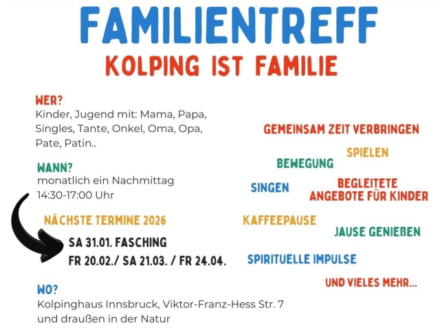 31.01. ab 14:30 Fasching im Kolinghaus
