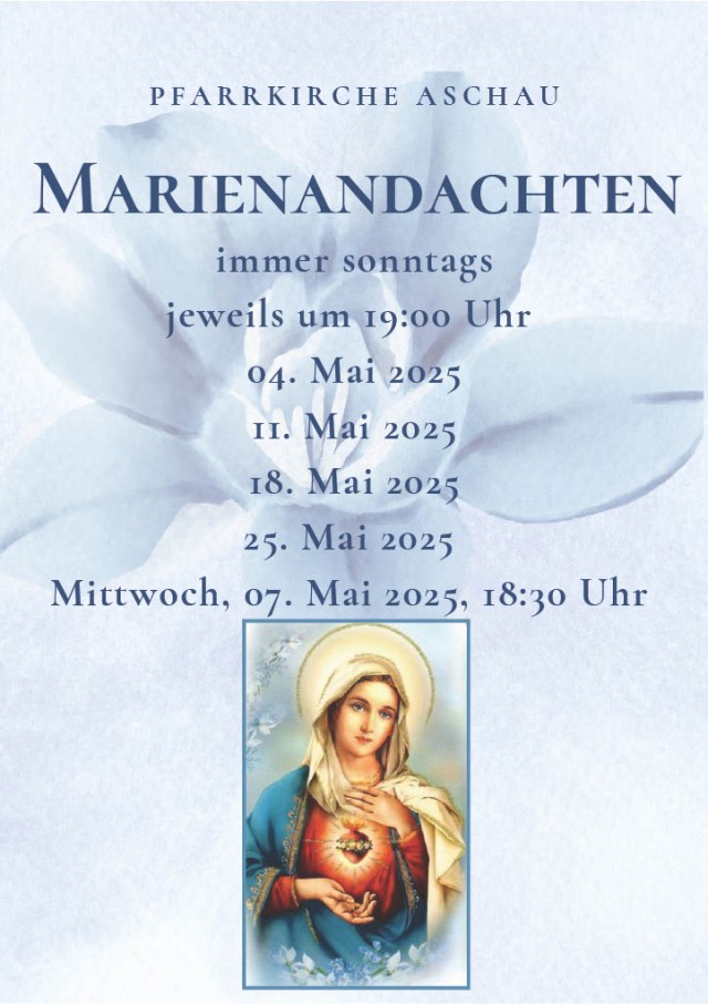 Marienandachten in der Pfarrkirche Aschau