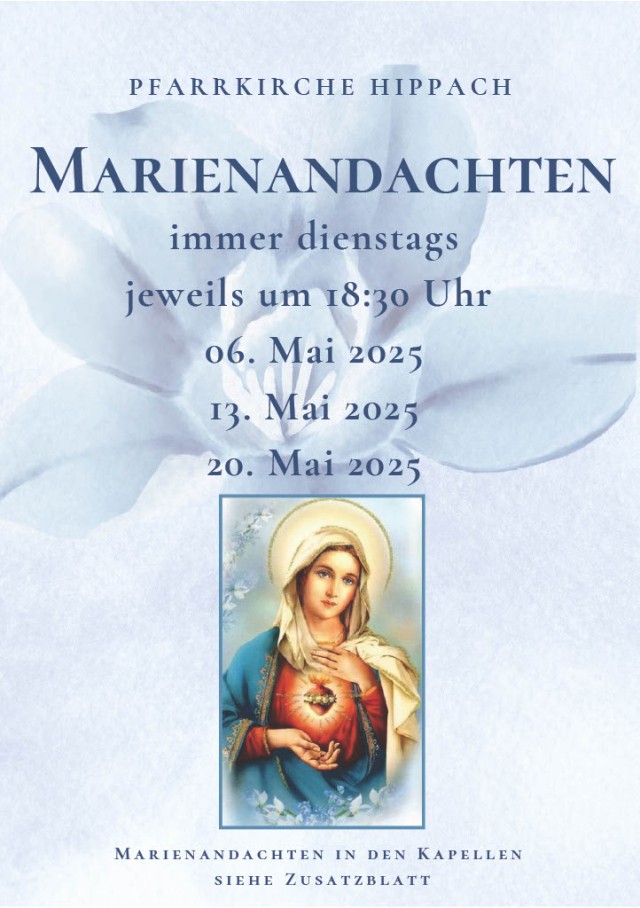Marienandachten in der Pfarrkirche Hippach